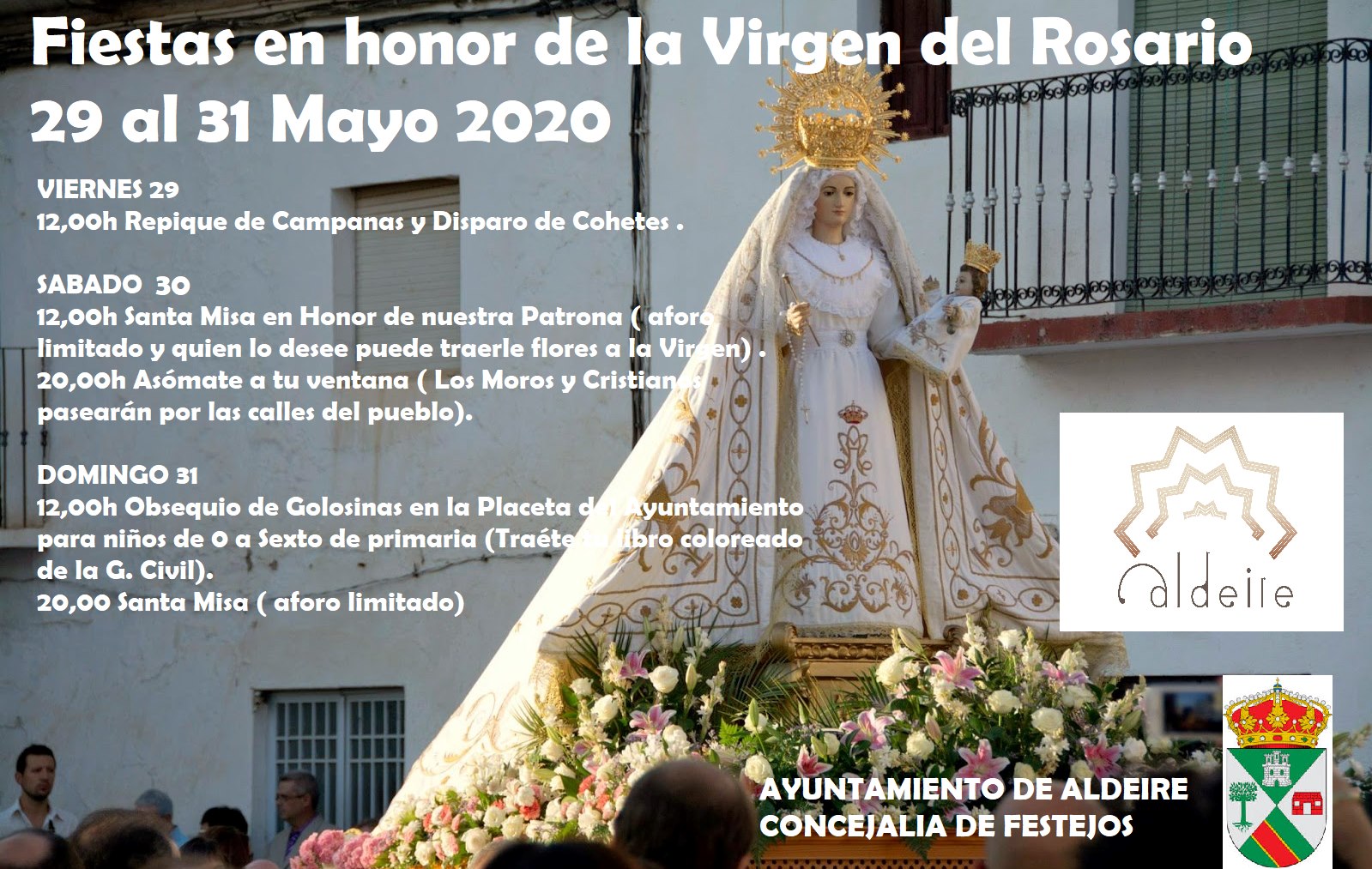 Fiestas patronales en honor de Nuestra Señora del Rosario 2020 Aldeire